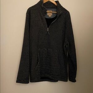 Men's Black Quarter-Zip Sweater